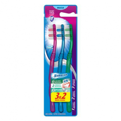 Escova Dental Sorriso Tripla 123 Macia 3un Promo Leve 3 Pague 2