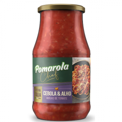 Molho de Tomate POMAROLA Chef Cebola e Alho Vidro 420g