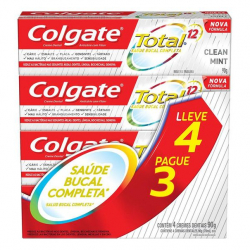Creme Dental COLGATE Total 12 Clean Mint 90g Promo Leve 4 Pague 3