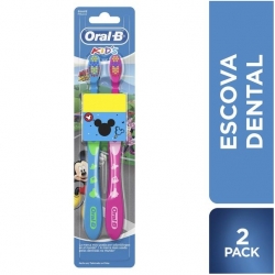 Escova Dental ORAL-B Kids Mickey Soft 3 Anos 2 Pack 6 unidades