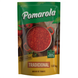 Molho de Tomate Pomarola Tradicional Sachê 1,02KG