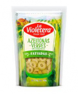 AZEITONA LA VIOLETERA 160G VERDE FATIADA SACHE