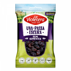 UVA PASSA ESCURA LA VIOLETERA 100G S/ SEMENTE