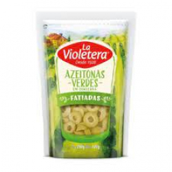 AZEITONA LA VIOLETERA 120G VERDE FATIADA SACHE