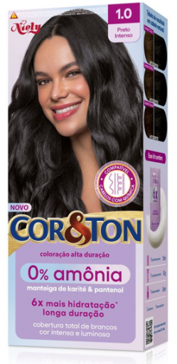 COLOR COR & TON SEM AMONIA 1.0 PRETO INTENSO