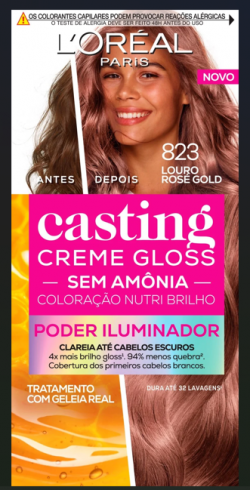 COLOR CASTING CREME GLOSS 823 LOURO ROSE GOLD