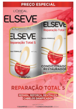 KIT ELSEVE SHAMPOO400ML+CONDICIONADOR 400ML REPARAO TOTAL
