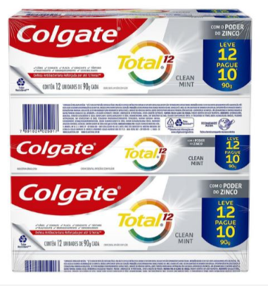 Creme Dental Colgate Total 12 Clean Mint 90g Promo Leve 12 Pague 10