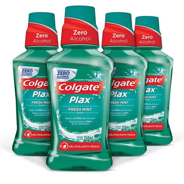 Enxaguante Bucal Colgate Plax Fresh Mint 250ml Promo Leve 4 Pague 3