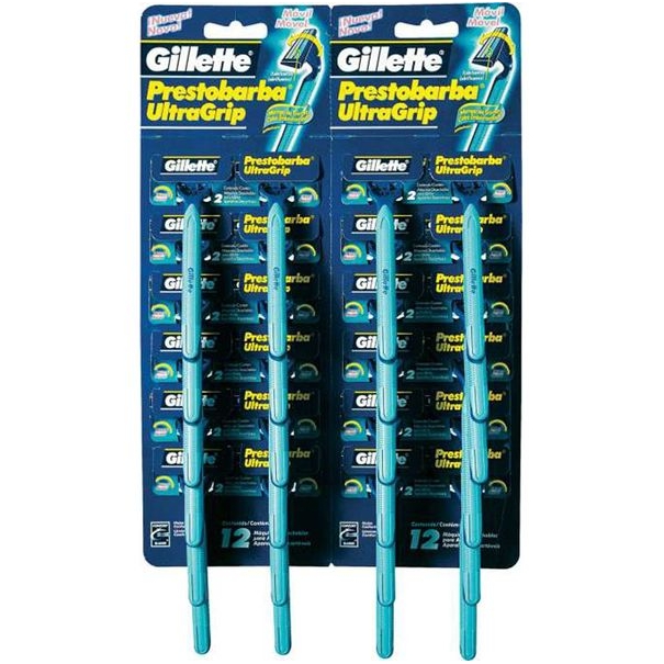 Aparelho de Barbear Movel GILLETTE Prestobarba - 2 cartela com 12 Unidades