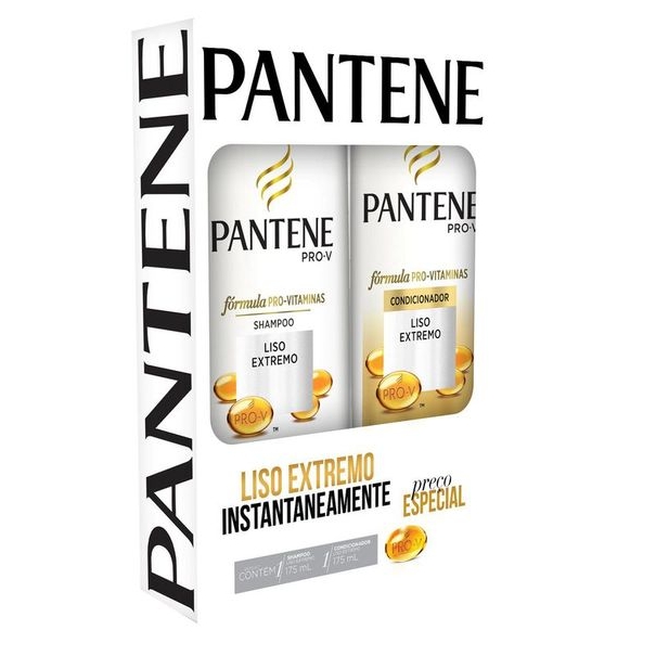 Kit PANTENE Shampoo 175ml + Condicionador Liso Extremo 175ml