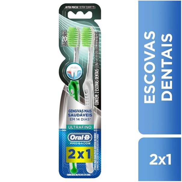 Escova Dental ORAL-B Ultrafino Com 2 Unidades