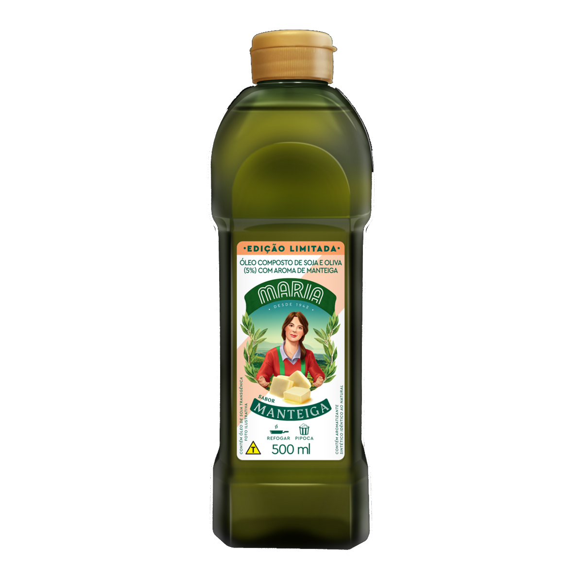 leo Composto de Soja e Oliva MARIA Manteiga Garrafa 500ml