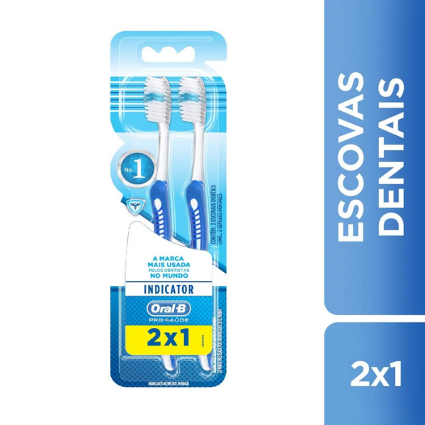 Escova Dental Oral-B Indicator - Plus 35 - 2 Unidades