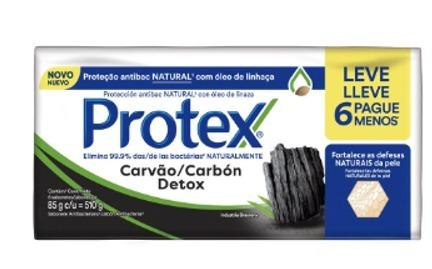 Sabonete Carvo Detox C Protex PROM 6PACK 85G