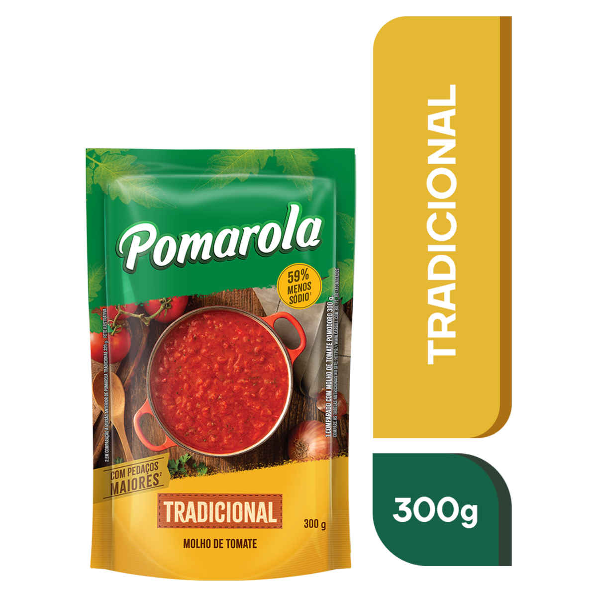 Molho De Tomate Pomarola Sache 300G Tradicional