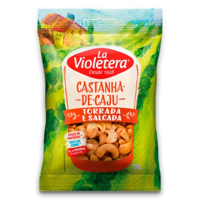 CASTANHA DE CAJU LA VIOLETERA 100G TORRADA SALGADA