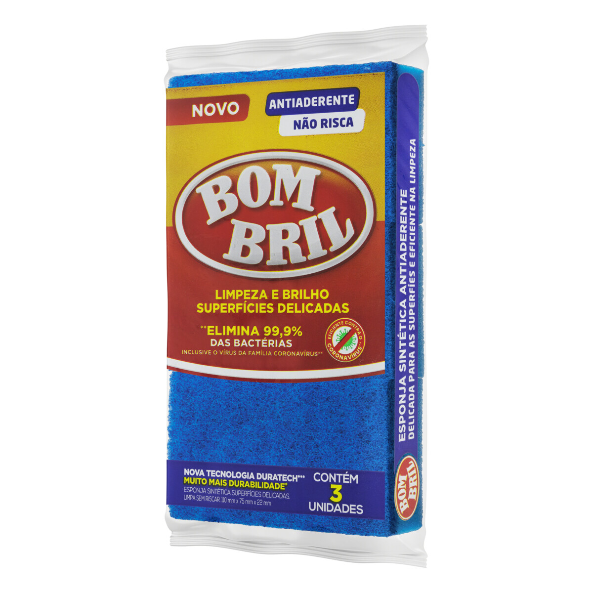 ESPONJA BOMBRIL ANTIADERENTE C/3UN