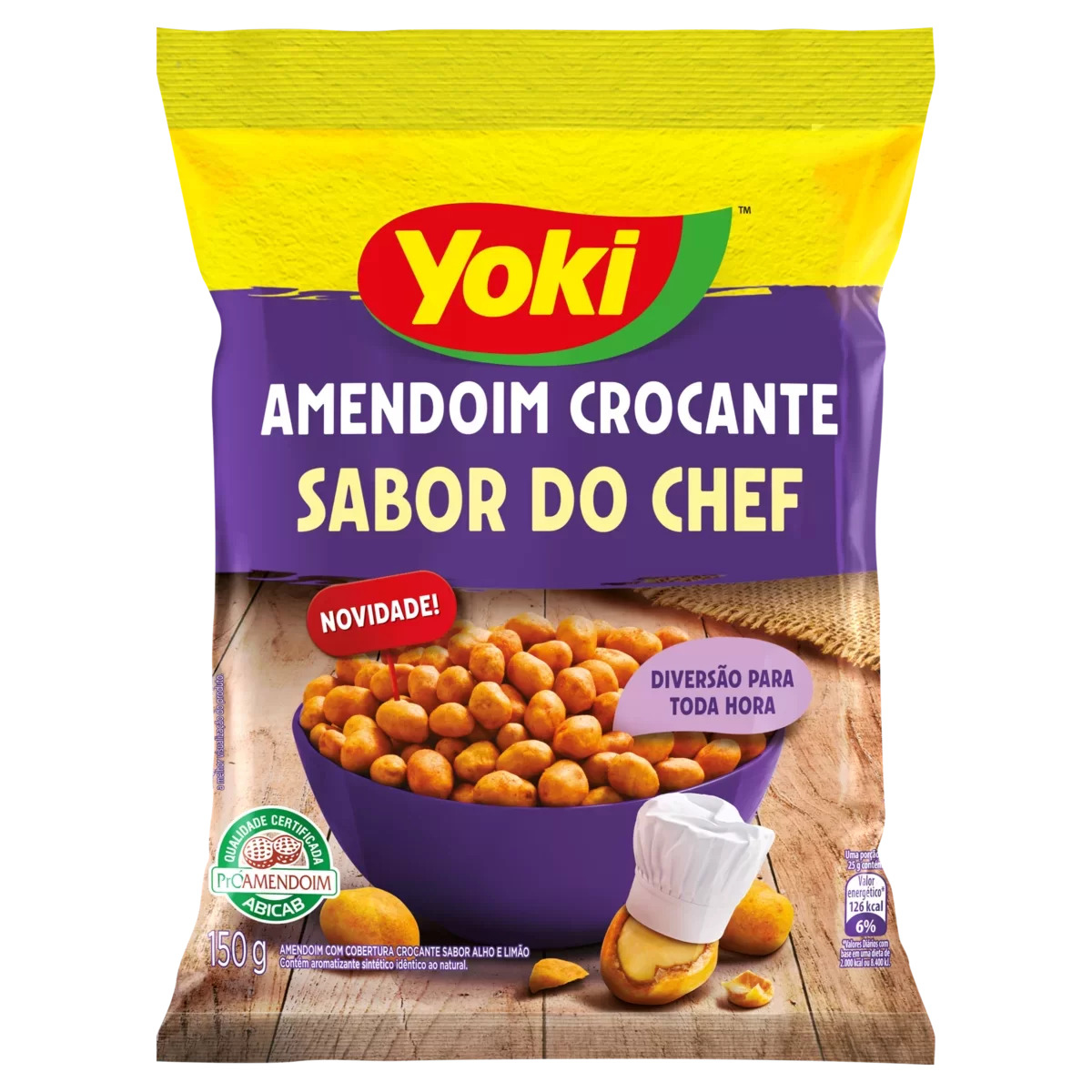 AMENDOIM CROC YOKI 150G SABOR DO CHEF