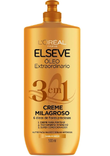 Creme Milagroso 3 em 1 Elseve leo Extraordinrio 500ml