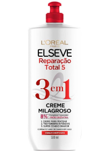Creme Milagroso 3 em 1 Elseve Reparao Total 5 500ml