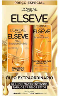 KIT ELSEVE SHAMPOO375ML+CONDICIONADOR170ML OLEO EXTRAORDINARIO