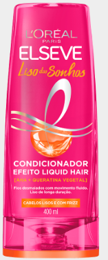 CONDICIONADOR ELSEVE 400ML LISO SONHOS AHA+QUERA